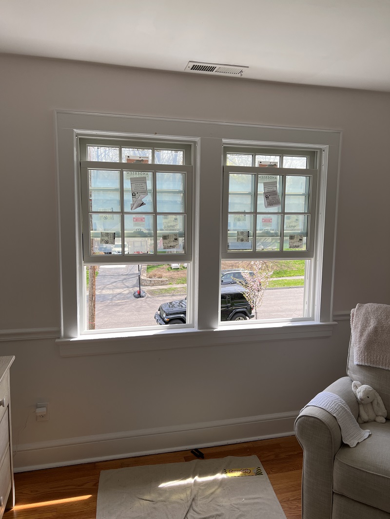 Andersen 400 sereis windows with prefinsihed white pine interior